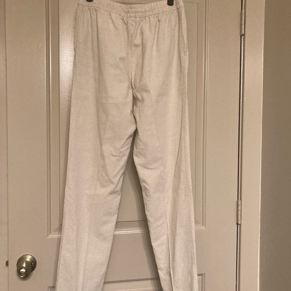 H&M linen blend tan slacks, size small - Picture 4 of 6